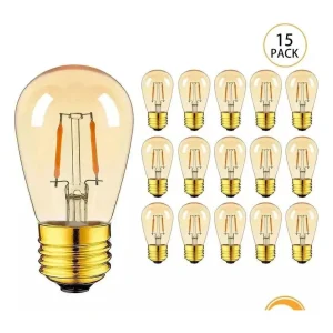 15 Grosses Ampoules LED Filament Dimmable Blanc Chaud